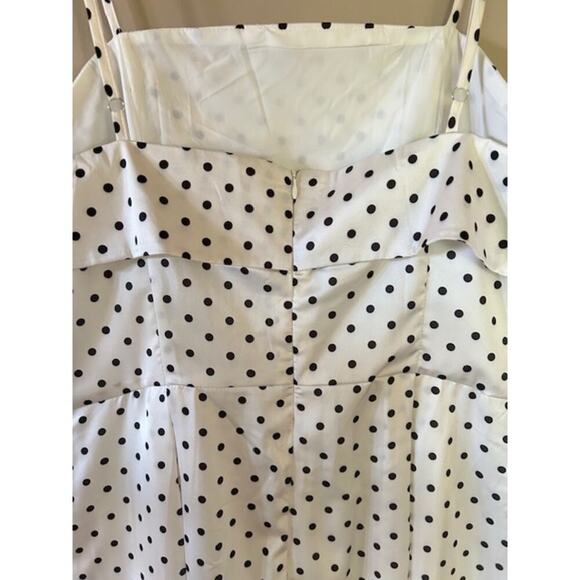 Retro Stage White & Black Polka Dot Cropped Jumpsuit Size XXL NWT - Picture 5 of 8